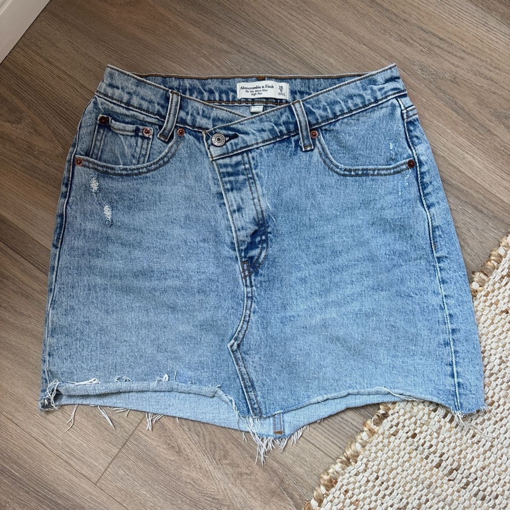A&F denim mini skirt